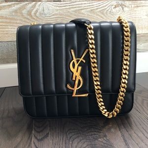 YSL Large Vicky Leather Crossbody